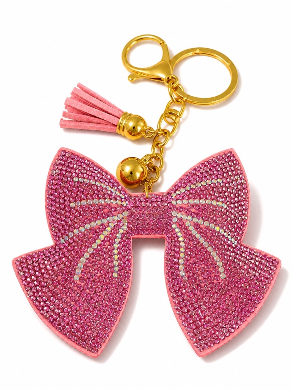 Rhinestone Bow Keyring bag backpack charm